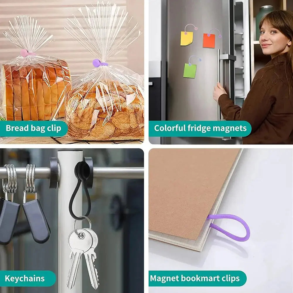 MagniLoop™ | 10 Stück Magnetische Silikon Kabel- und Schlüsselordnerbänder