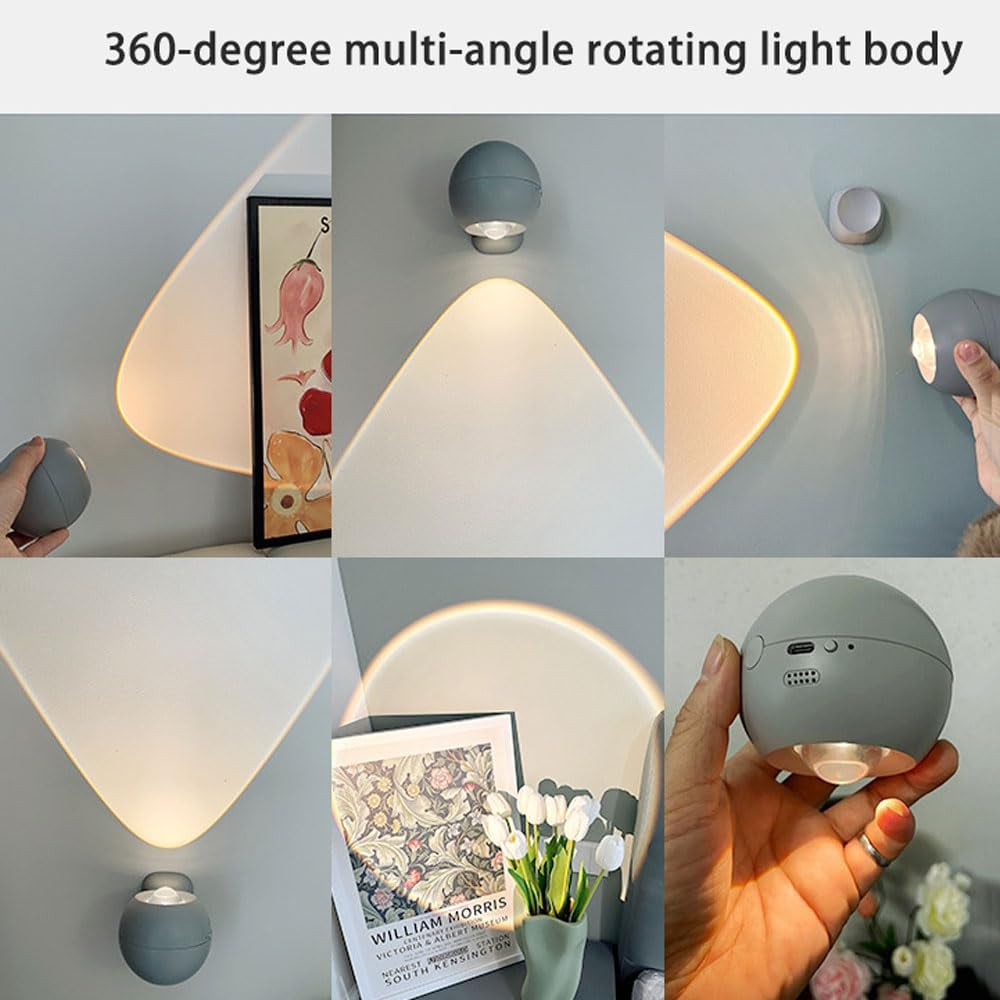 OrbitLamp™ | Sunset Glow Wandleuchte — Wiederaufladbare Dimmbare Stimmungsbeleuchtung