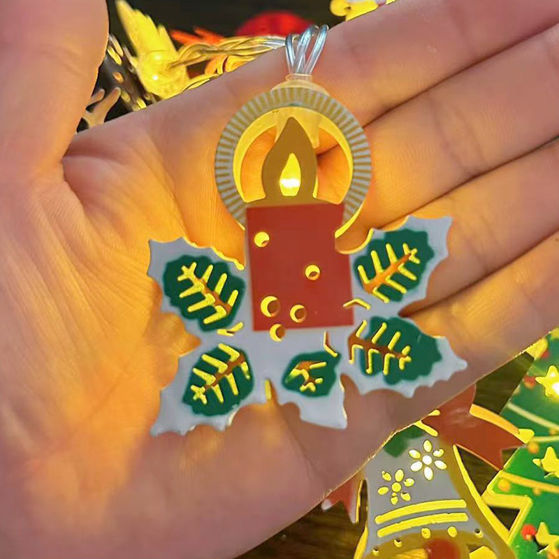 ChristmasGlow™ | Weihnachts LED-Eisen-Dekolichterkette