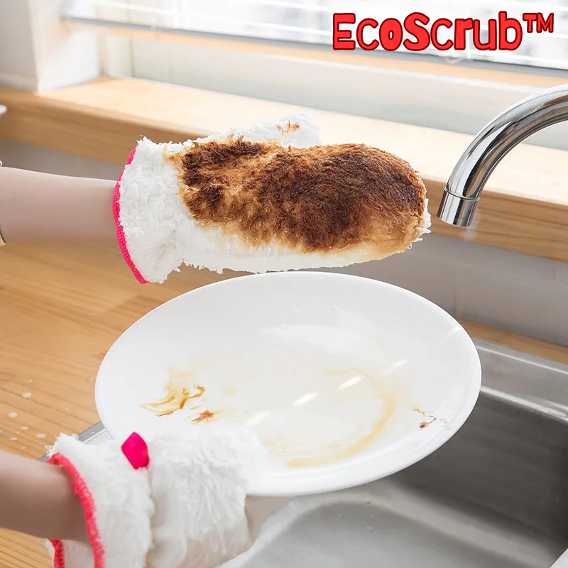 1+1 Gratis | EcoScrub™ | Geschirrspülhandschuh aus Bambusfaser
