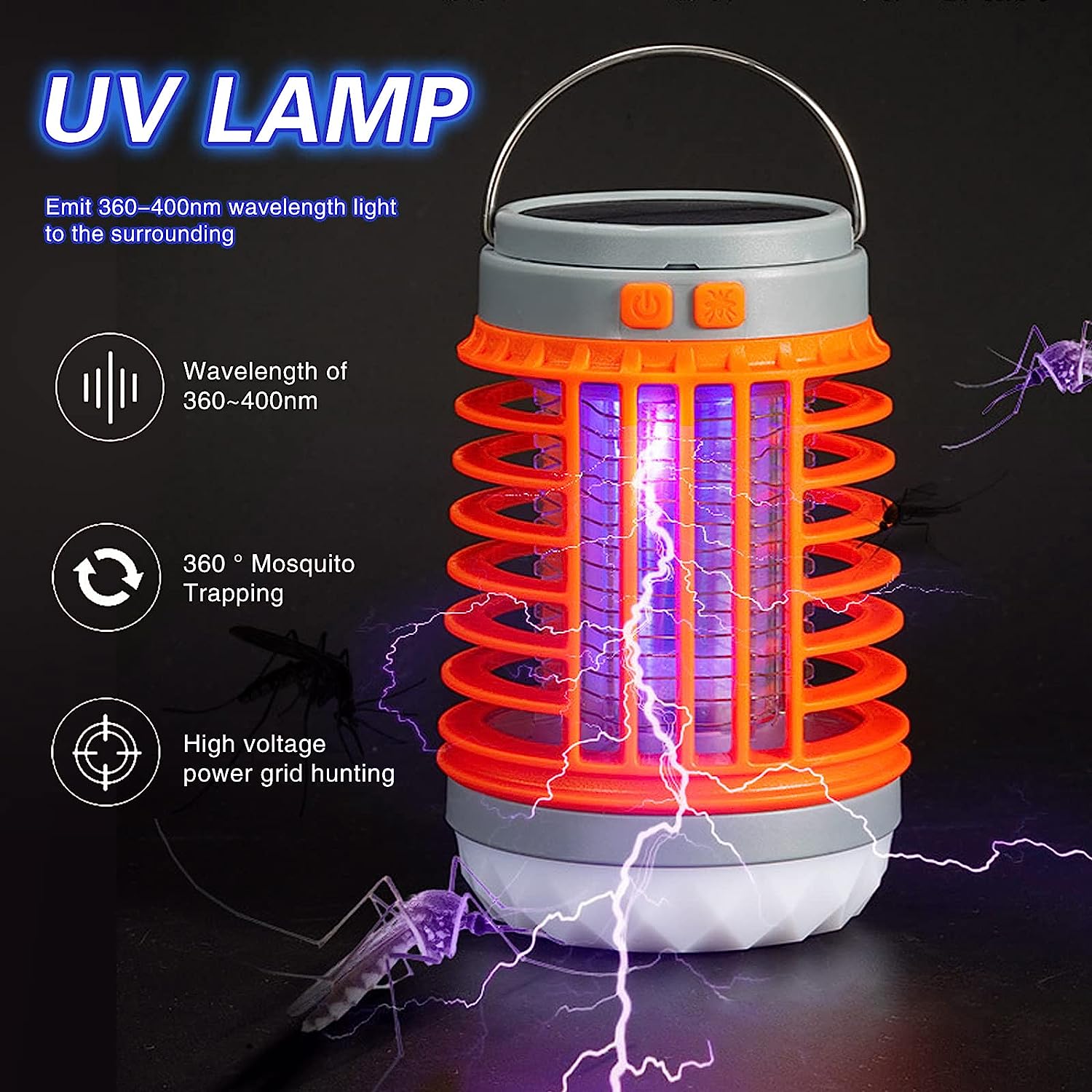 () - MosqKil - Solar Camping Mosquito Killer Lamp - Nie wieder Mücken und Käfer!