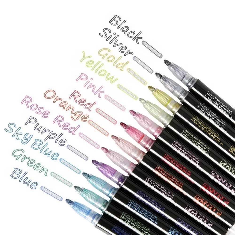 SparkInk™ | Metallic-Marker Set – Kreative Effekte auf jedem Untergrund