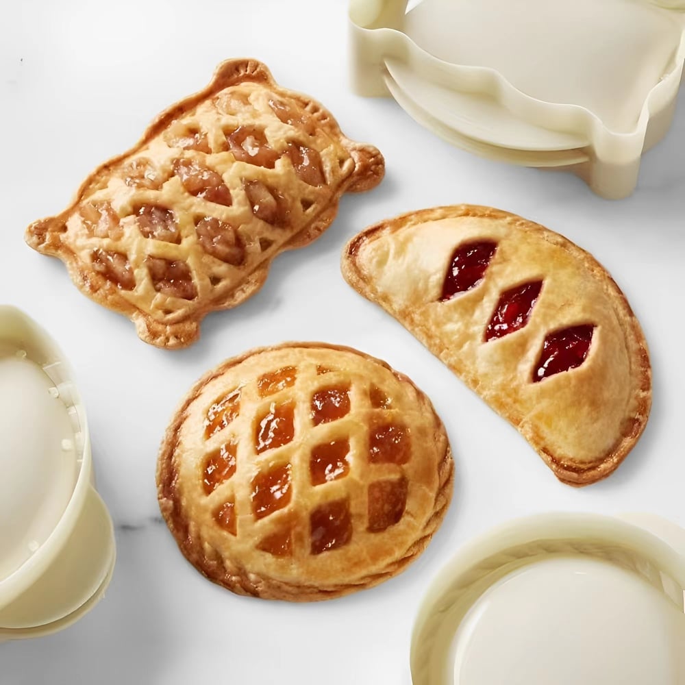 PiePerfect™ | Set saisonaler Hand Pie Formen – Klappbare Kunststoffformen für einfaches Backen