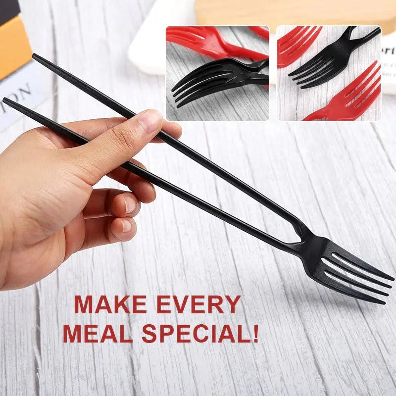 Forklette™ |  2-in-1 Gabel & Essstäbchen – Ideal für Pasta, Sushi, Salat & Dessert