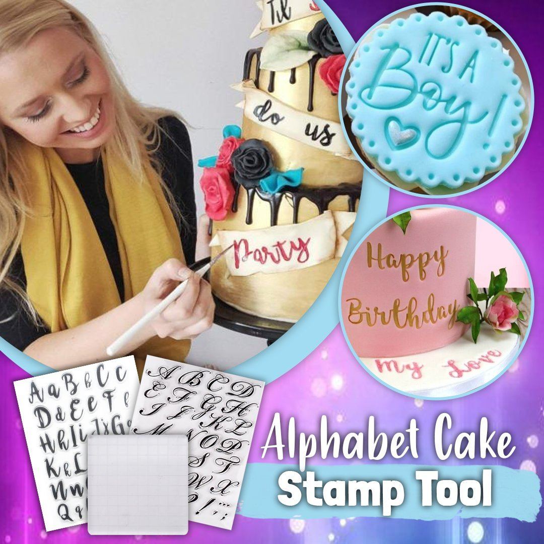 1+1 Gratis | ImprintCake™ | Alphabet-Kuchen-Stempel-Set