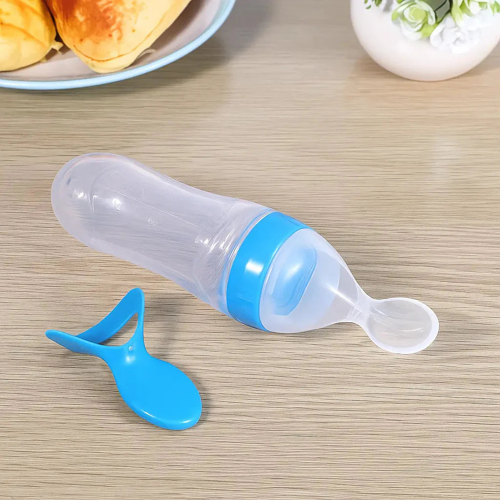 FeedEase™ | Babyflasche mit Dosierlöffel – Sicher & praktisch Brei füttern