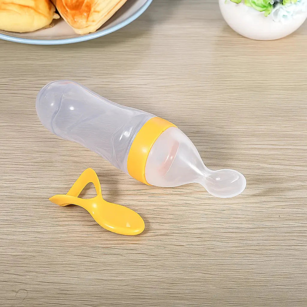 FeedEase™ | Babyflasche mit Dosierlöffel – Sicher & praktisch Brei füttern