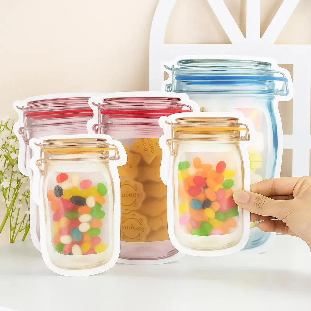ZippJar™ | Ziplock-Beutel im Einmachglas-Stil – Wiederverwendbar & auslaufsicher