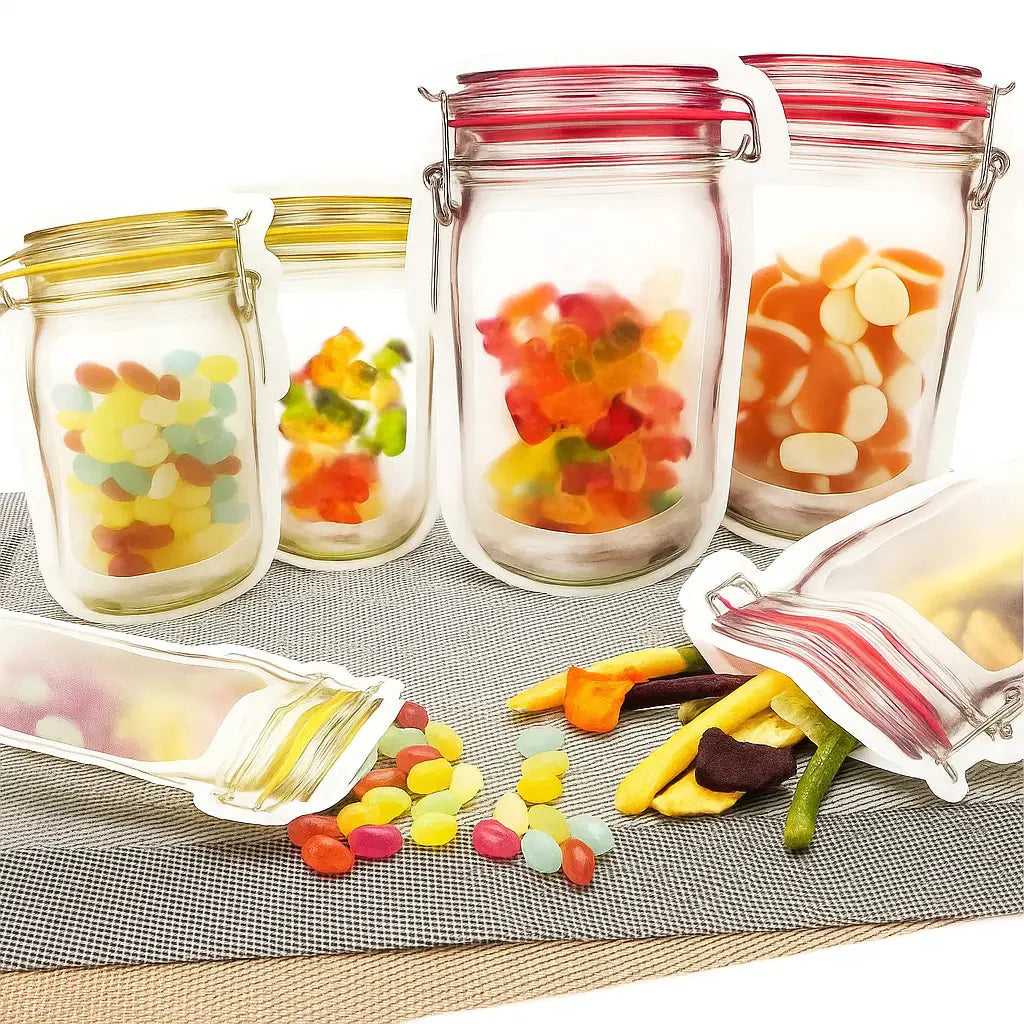 ZippJar™ | Ziplock-Beutel im Einmachglas-Stil – Wiederverwendbar & auslaufsicher
