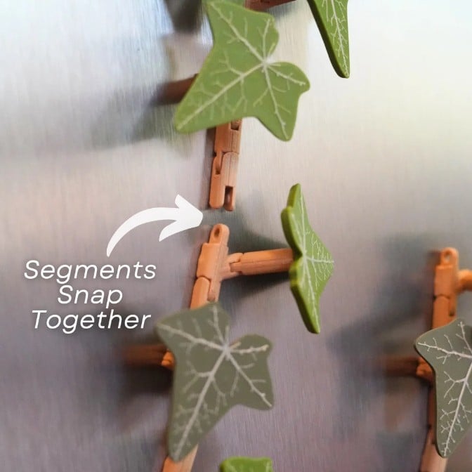 IvyMagnet™ | 3D Gedruckter Efeu Kühlschrankmagnet — Realistische Pflanzendekoration mit Starker Haftung