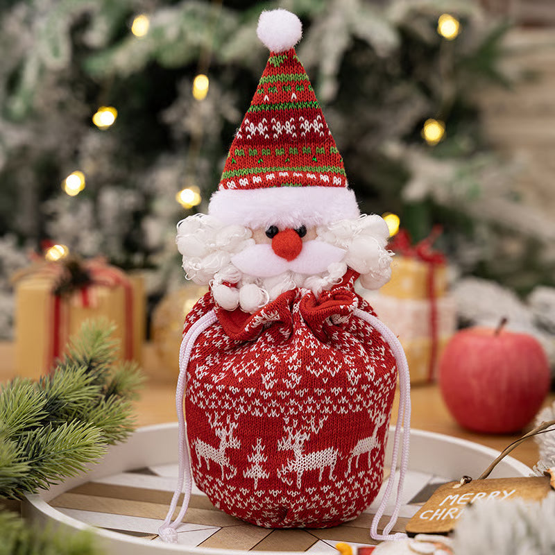 1+1 GRATIS | FestiveJoy™ | Gestrickte Weihnachtsgeschenkbeutel mit Puppe