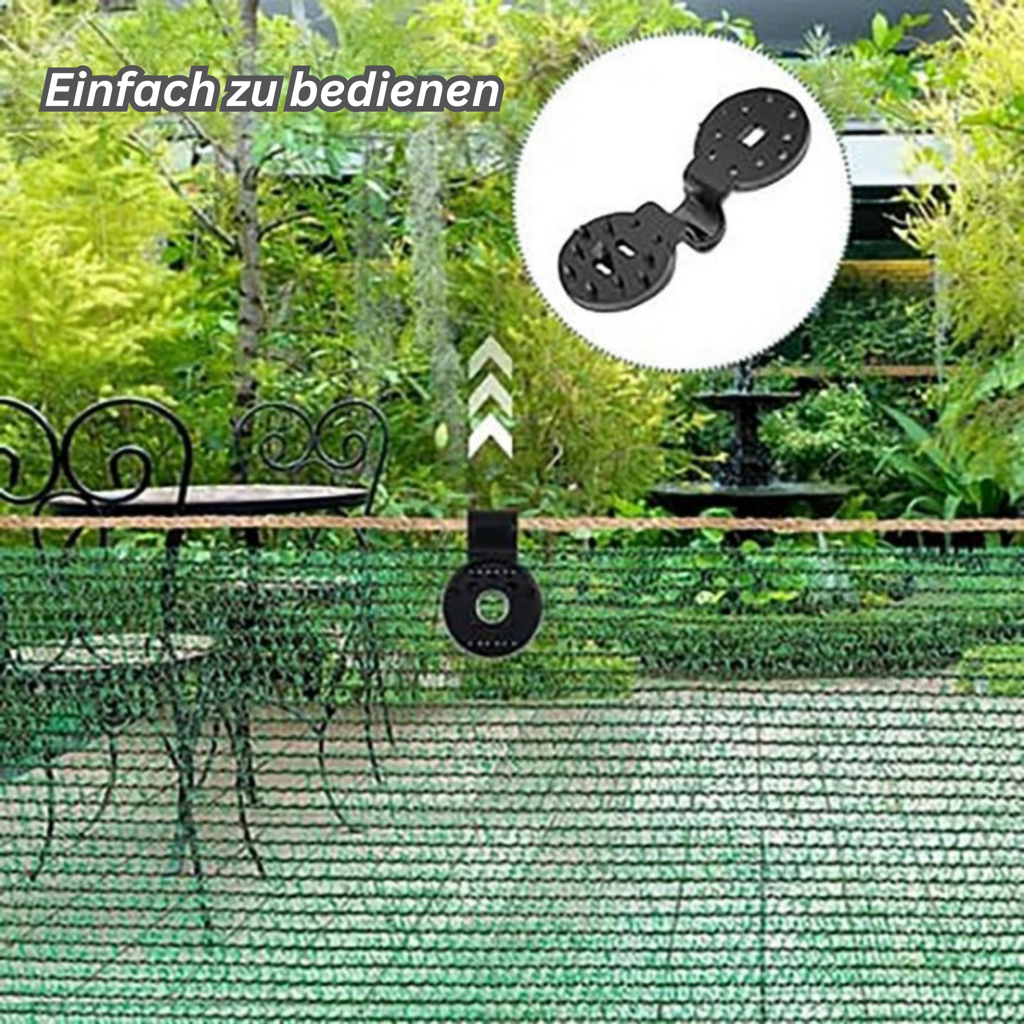50+50 Gratis | SunClip™ I Kunststoffklammer für Schattentuch