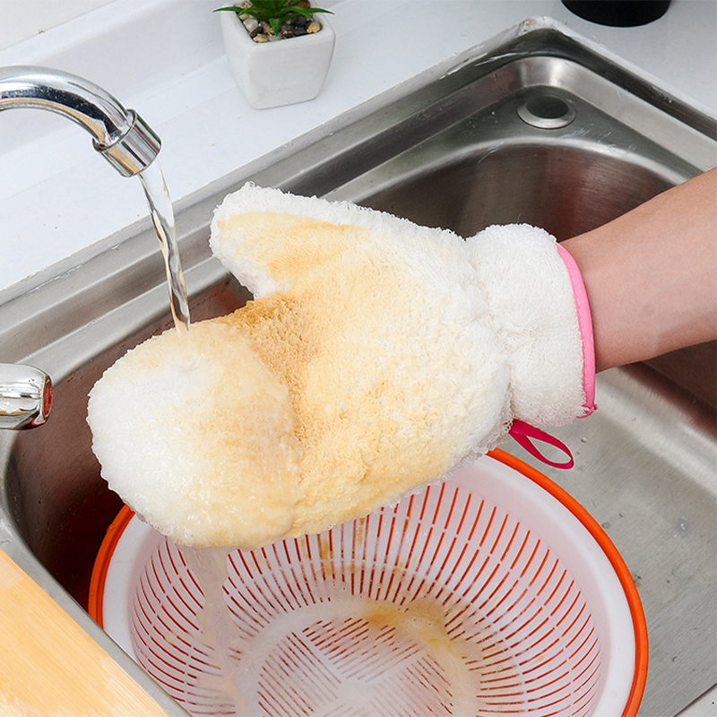 1+1 Gratis | EcoScrub™ | Geschirrspülhandschuh aus Bambusfaser