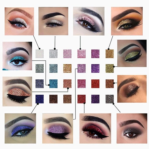 50% Rabatt | ShimmerGlam Pro | 10 Farben Sparkle Shimmer Lidschattenpalette