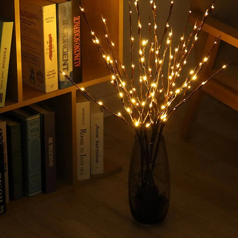 50% Rabatt | DekoBright™ | Batteriebetriebene, Verstellbare LED Zweigdekoration & Lichterkette