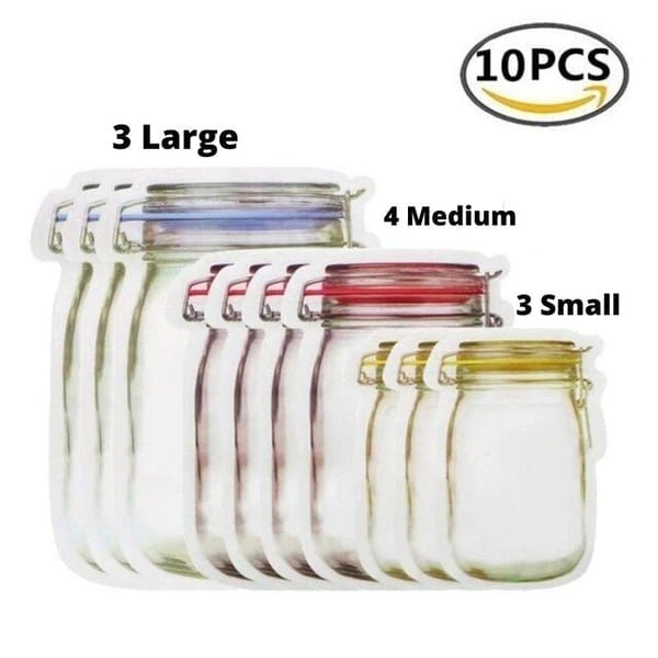 ZippJar™ | Ziplock-Beutel im Einmachglas-Stil – Wiederverwendbar & auslaufsicher