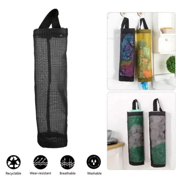 EcoTidy™ | Hängender Taschenorganizer – Atmungsaktives Netz zur Aufbewahrung von Küchentüten und Obst/Gemüse