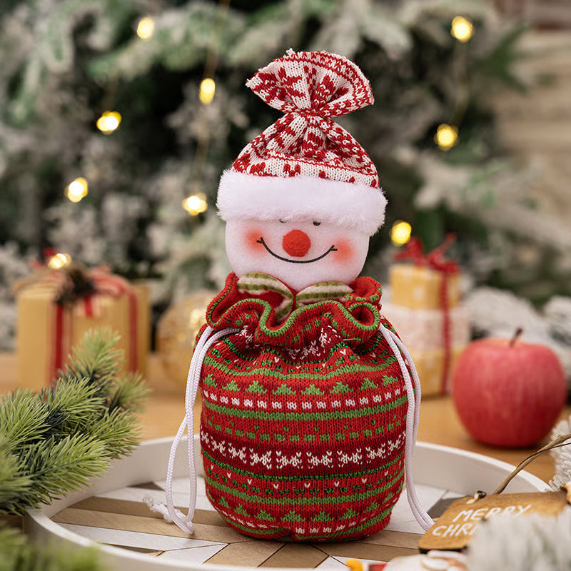 1+1 GRATIS | FestiveJoy™ | Gestrickte Weihnachtsgeschenkbeutel mit Puppe