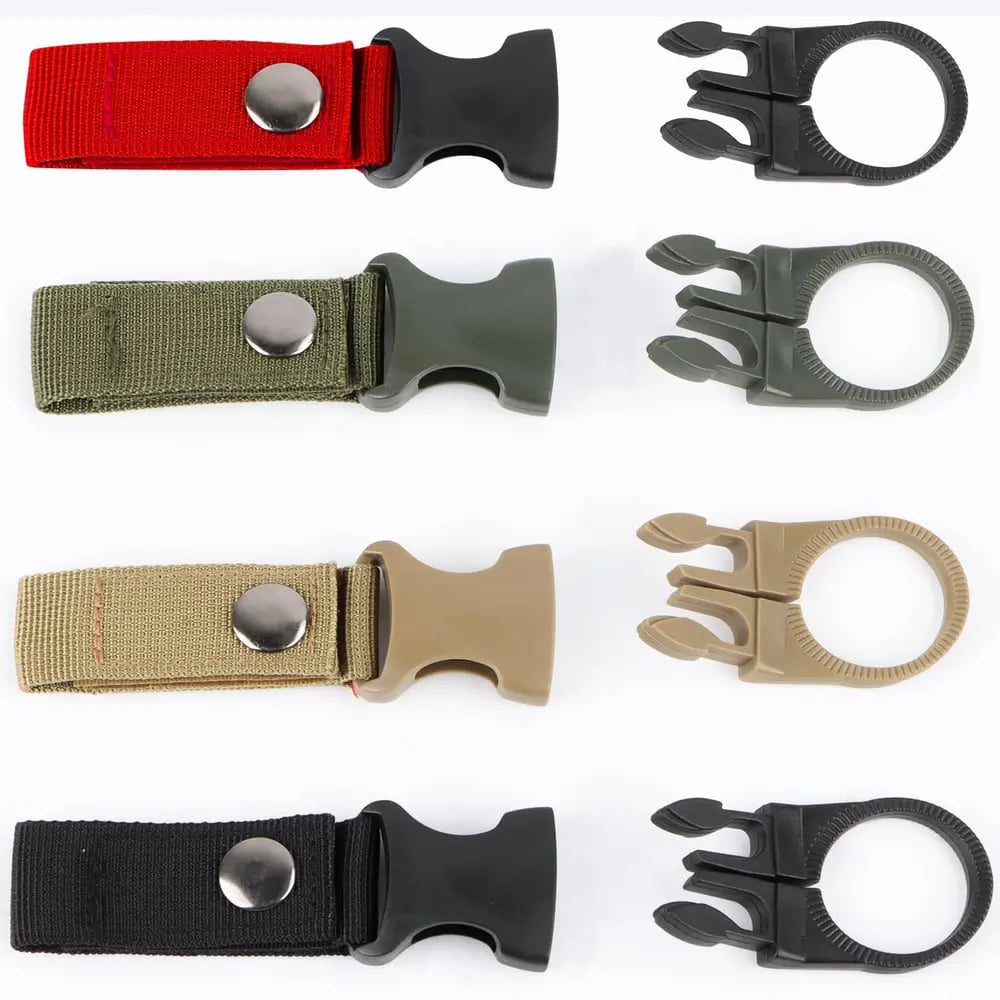 AquaHook™ | 4er-Pack Robustes Nylon Outdoor Set für freihändige Wasserflaschenhalterung
