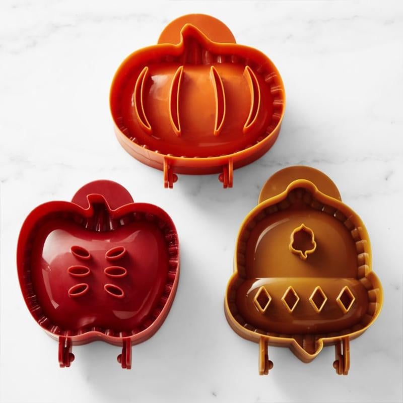 PiePerfect™ | Set saisonaler Hand Pie Formen – Klappbare Kunststoffformen für einfaches Backen