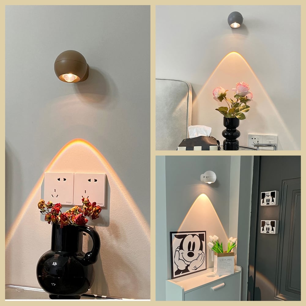 OrbitLamp™ | Sunset Glow Wandleuchte — Wiederaufladbare Dimmbare Stimmungsbeleuchtung