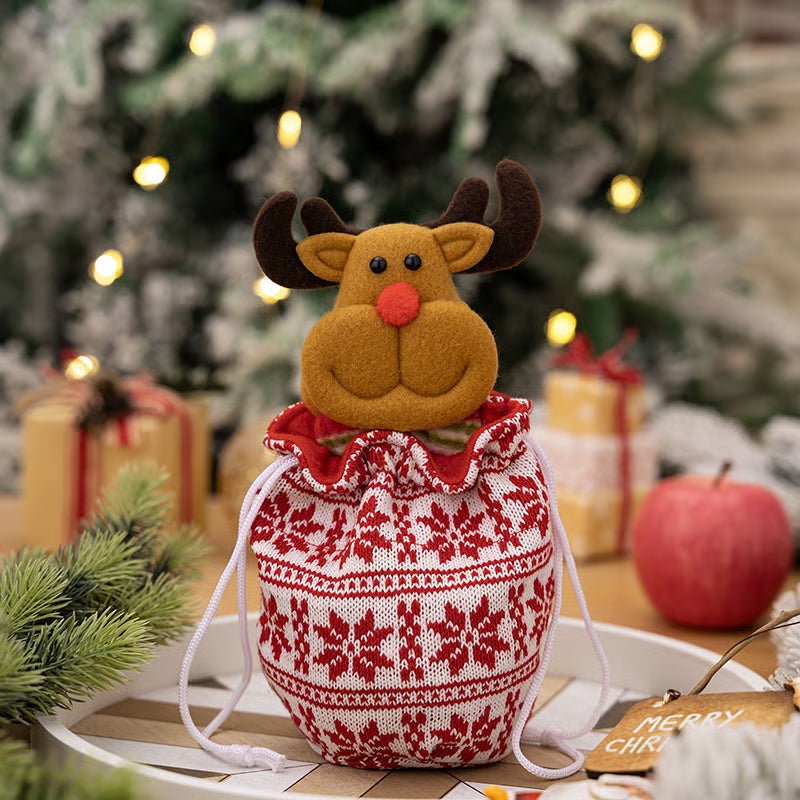 1+1 GRATIS | FestiveJoy™ | Gestrickte Weihnachtsgeschenkbeutel mit Puppe