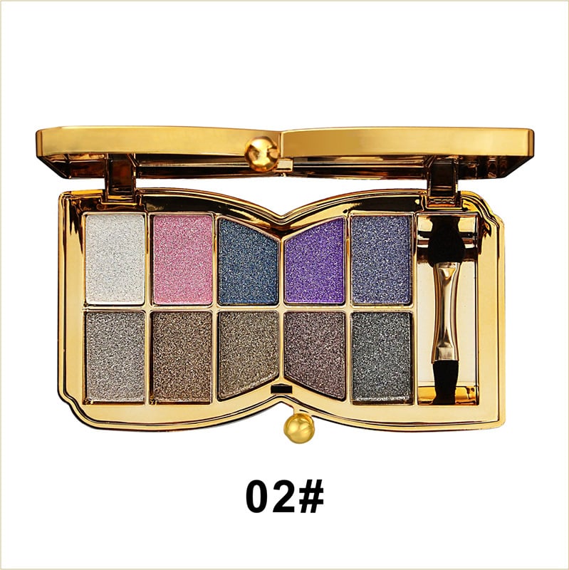 50% Rabatt | ShimmerGlam Pro | 10 Farben Sparkle Shimmer Lidschattenpalette