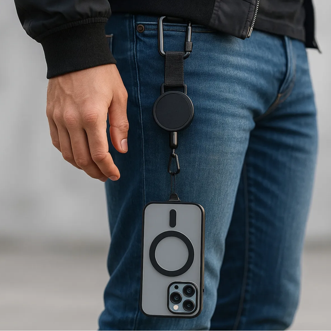 1+1 GRATIS | TetherGuard™ | Einziehbarer Anti-Diebstahl-Telefonhalter