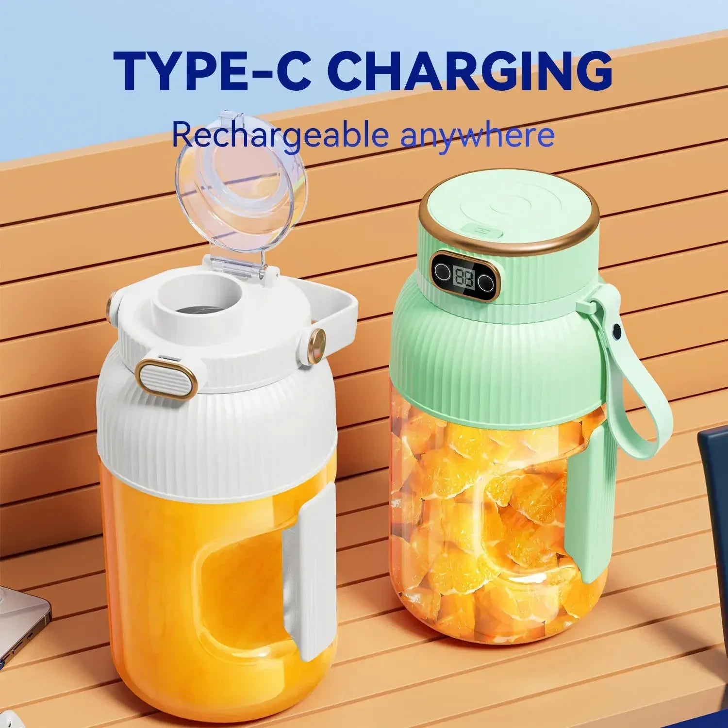 JuicyGo™ | Die multifunktionale, tragbare Saftpresse-Cup für frische Vitamine überall