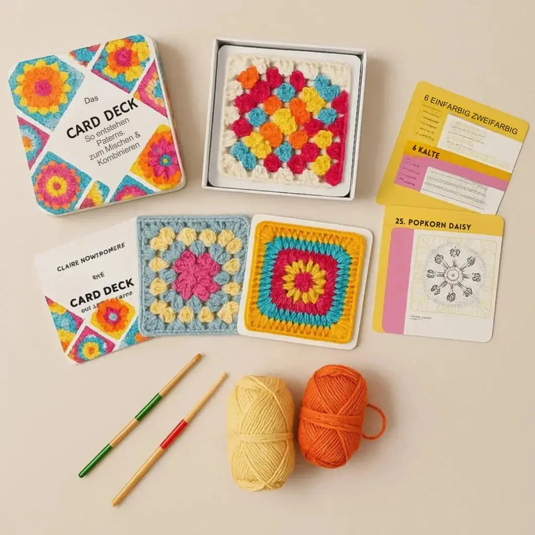 StitchMuse™ | 50 Häkelkarten mit bunten Mustern – Mix & Match für kreative Projekte