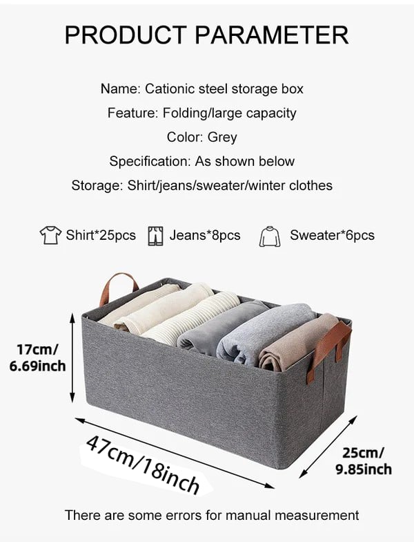 1+1 GRATIS | FoldBox™ | Falt-Kleiderschrank mit hoher Tragkraft – Atmungsaktiv & feuchtigkeitsfest