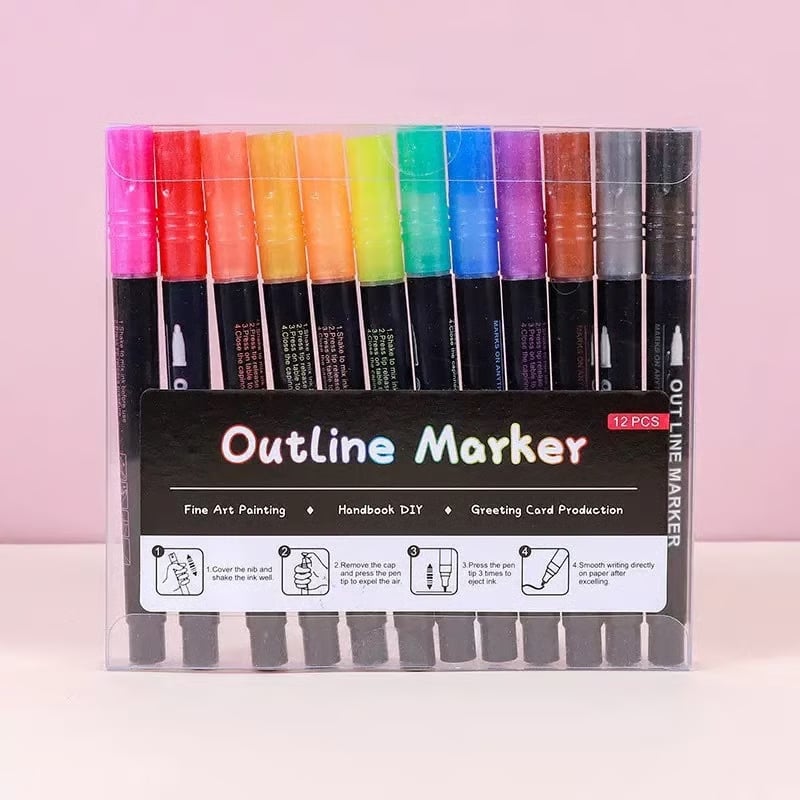 SparkInk™ | Metallic-Marker Set – Kreative Effekte auf jedem Untergrund