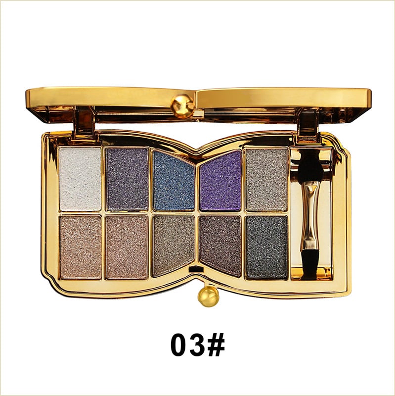 50% Rabatt | ShimmerGlam Pro | 10 Farben Sparkle Shimmer Lidschattenpalette