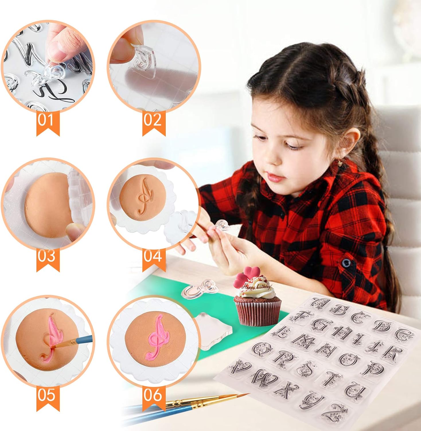 1+1 Gratis | ImprintCake™ | Alphabet-Kuchen-Stempel-Set