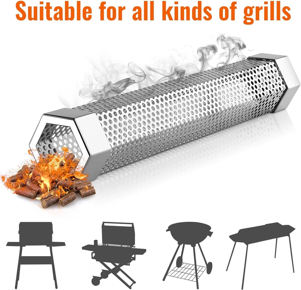 SmokeHex™ | Räucherrohr aus Edelstahl für alle Grilltypen