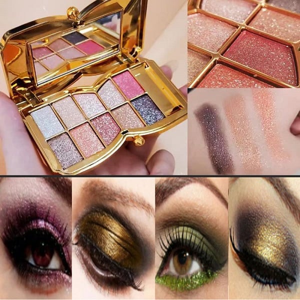 50% Rabatt | ShimmerGlam Pro | 10 Farben Sparkle Shimmer Lidschattenpalette