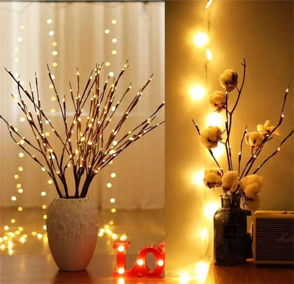 50% Rabatt | DekoBright™ | Batteriebetriebene, Verstellbare LED Zweigdekoration & Lichterkette