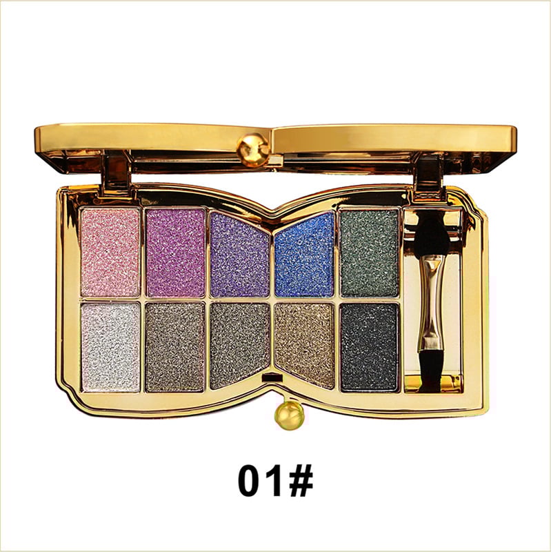 50% Rabatt | ShimmerGlam Pro | 10 Farben Sparkle Shimmer Lidschattenpalette