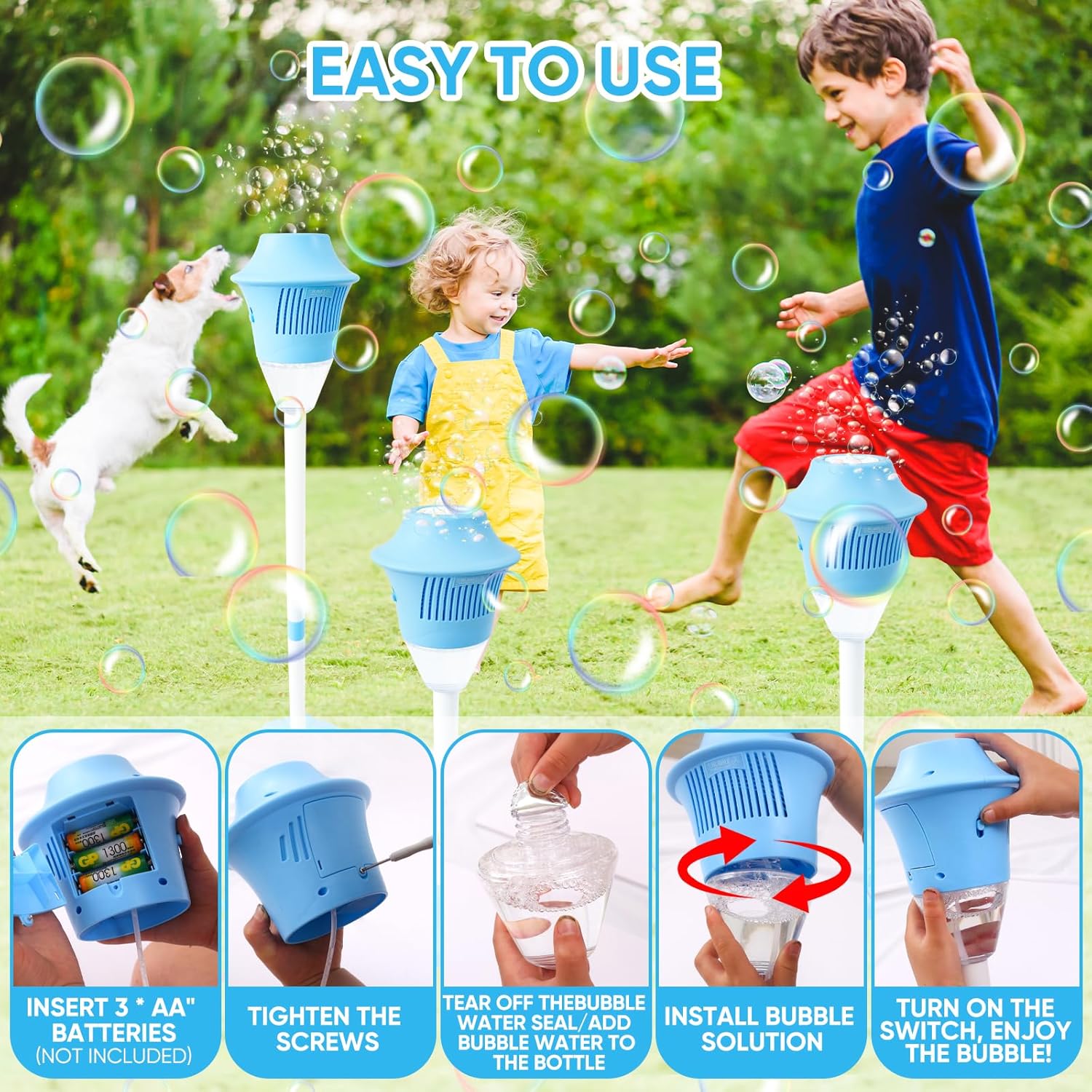 BubbleStorm™ | Tragbarer Seifenblasenmacher für Kinder