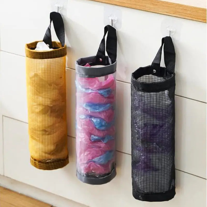 EcoTidy™ | Hängender Taschenorganizer – Atmungsaktives Netz zur Aufbewahrung von Küchentüten und Obst/Gemüse