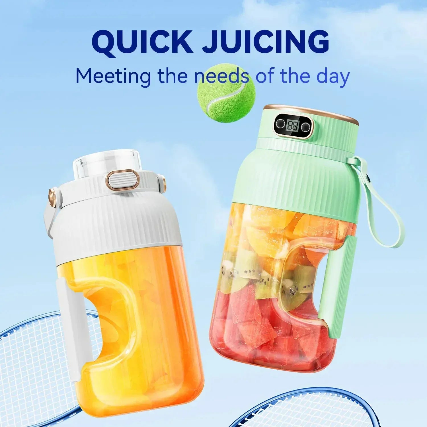 JuicyGo™ | Die multifunktionale, tragbare Saftpresse-Cup für frische Vitamine überall
