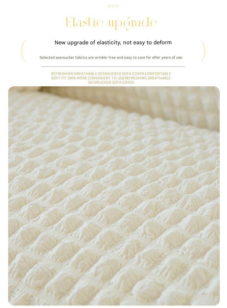 50% Rabatt | LuxLace™ | Premium Seersucker Sofabezug