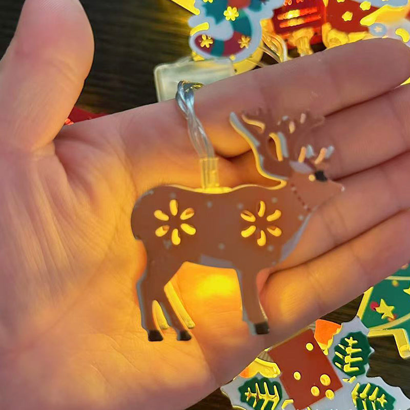 ChristmasGlow™ | Weihnachts LED-Eisen-Dekolichterkette