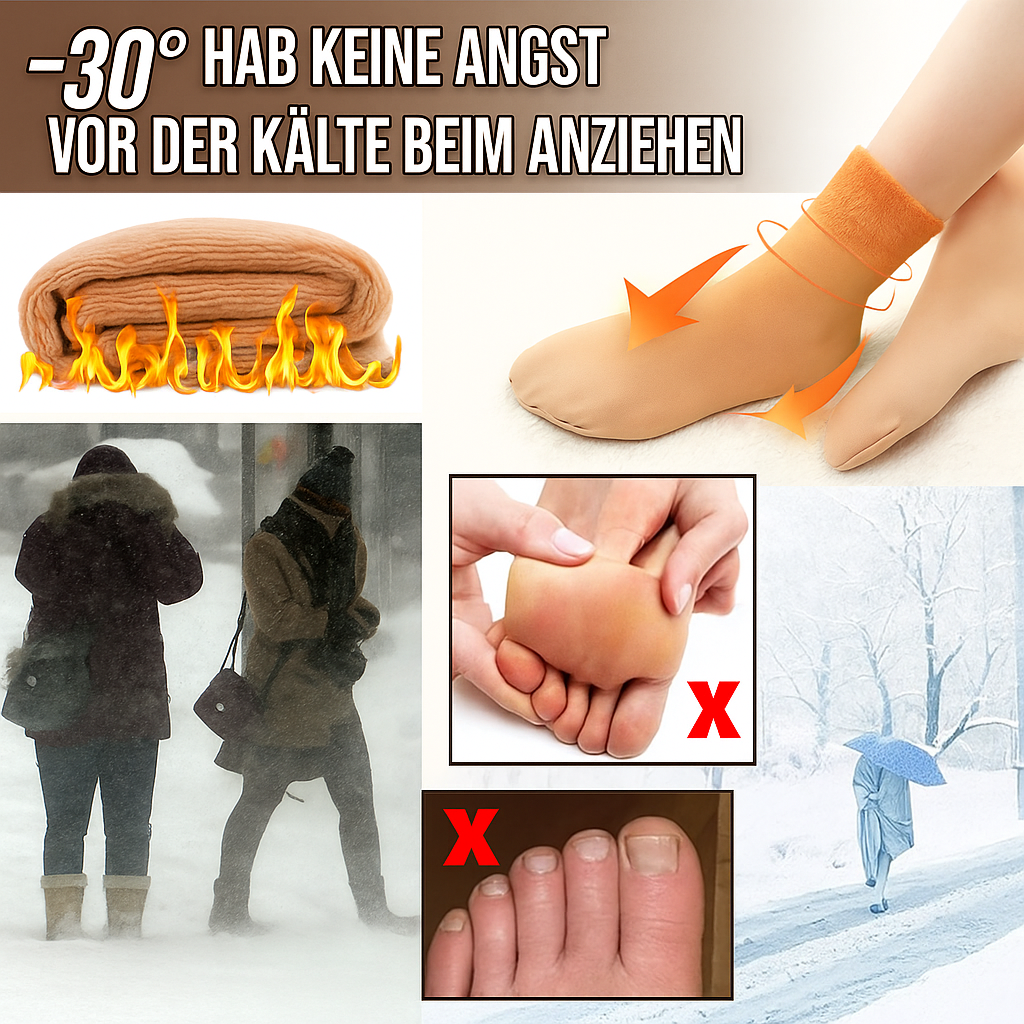 2+3 GRATIS | CozyFeet™ | Gefütterte Schneesocken mit Plüsch-Innenfutter