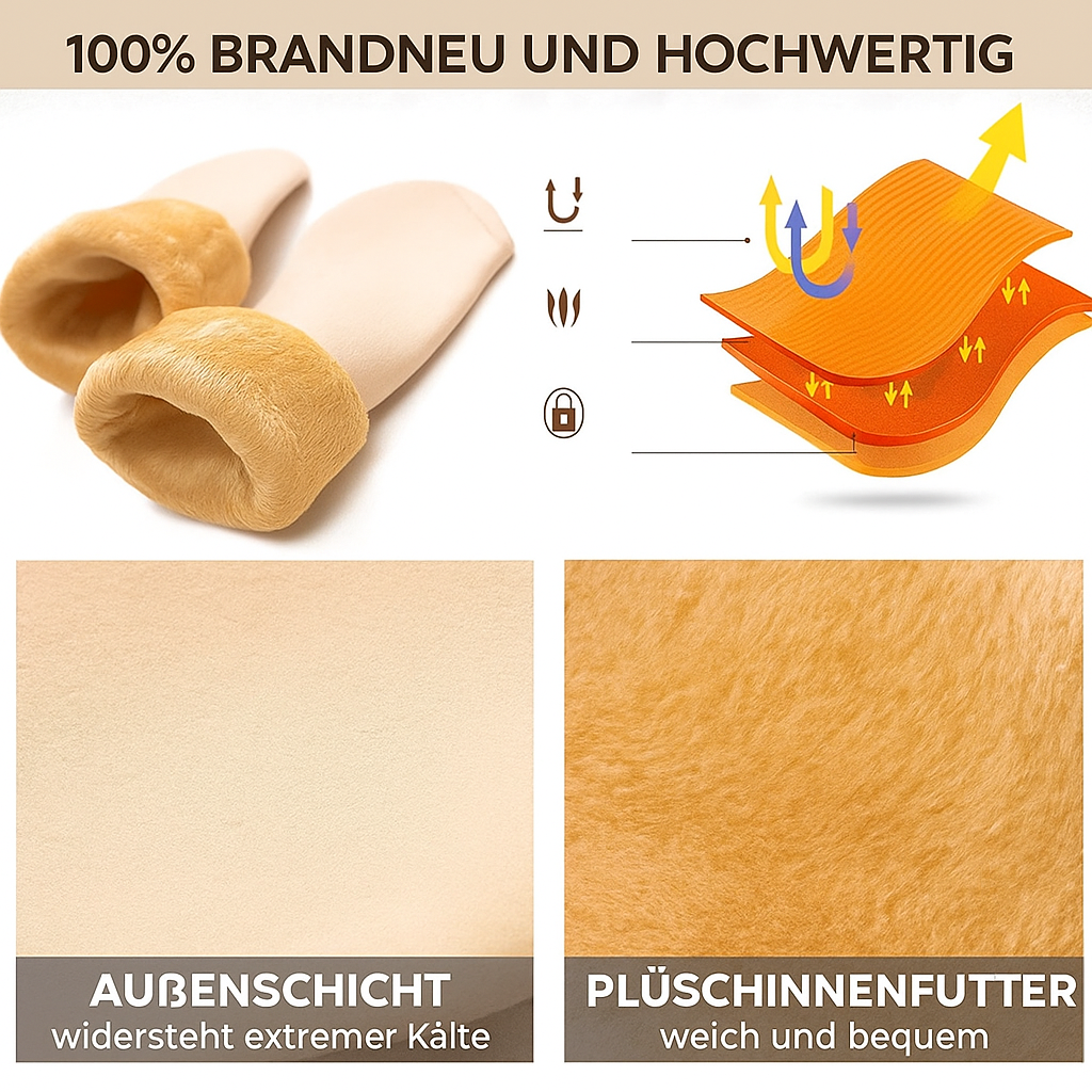 2+3 GRATIS | CozyFeet™ | Gefütterte Schneesocken mit Plüsch-Innenfutter