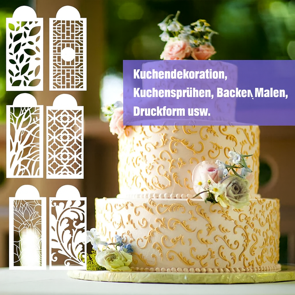 DecoLace™ | DIY-Kuchendekor-Form aus Spitze | Set mit 10 Stück