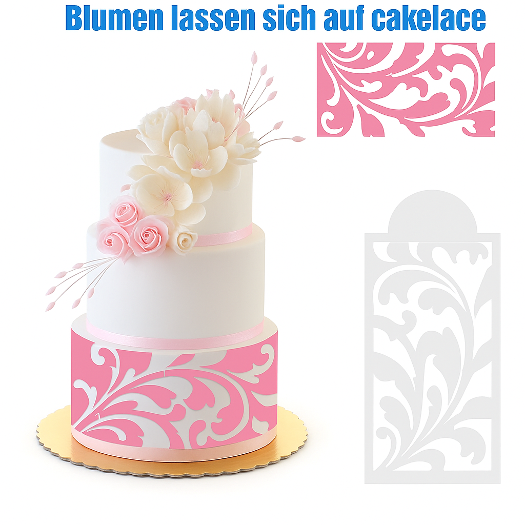 DecoLace™ | DIY-Kuchendekor-Form aus Spitze | Set mit 10 Stück