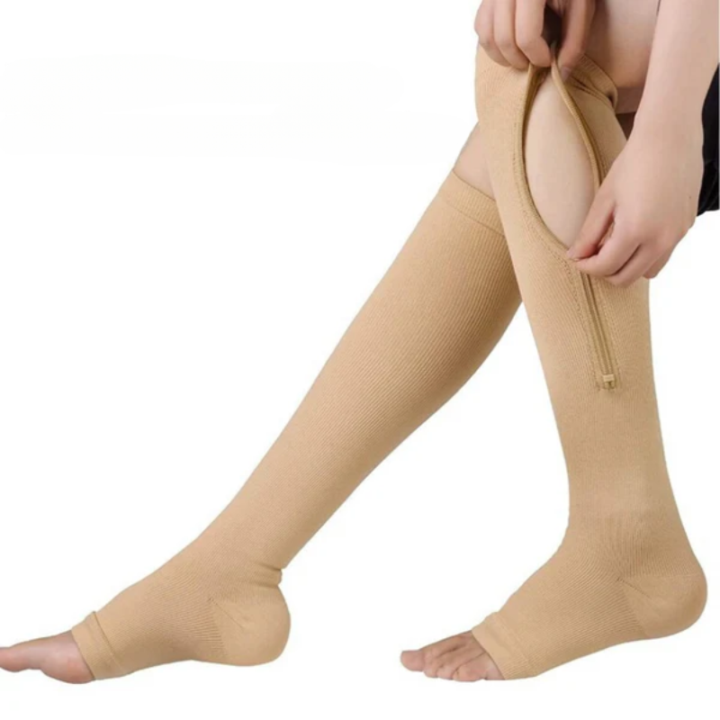 RelaxaZip™ | Kompressionsstrümpfe mit Reißverschluss – sofortige Entlastung für müde Beine