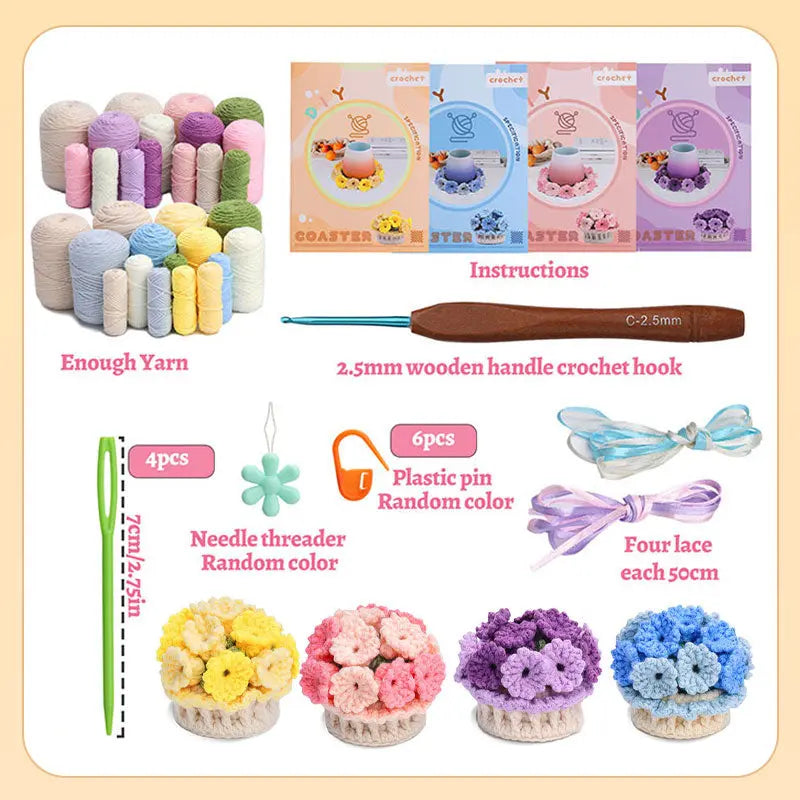 BloomCraft™  | DIY Untersetzer-Set Maiglöckchen 4 Farben – Kreativ basteln & dekorieren