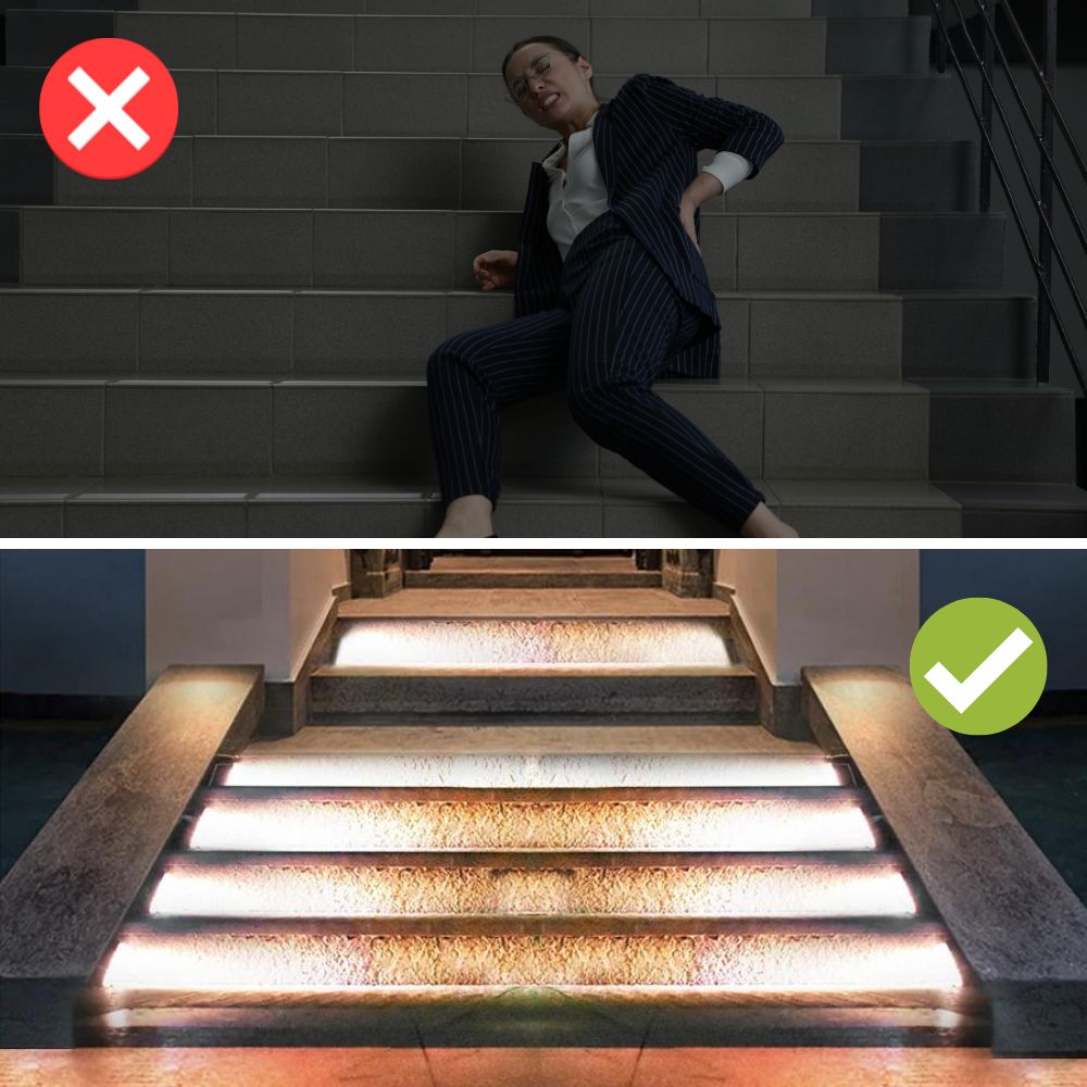 1+1 GRATIS | GlowSteps™ | Erhellt eure Nächte mit diesen Treppenlichtern für den Außenbereich!